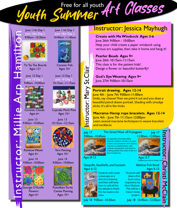 Free Youth Summer Art Classes